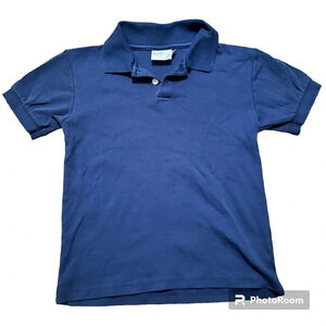 Little English Boys Size 8 Royal Blue Polo Shirt 100% Cotton